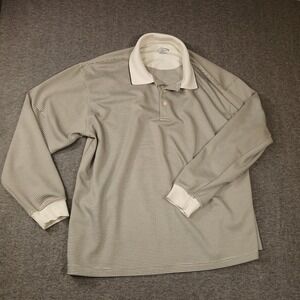 Champion's Tour Men's Polo Golf Size XXL Black White Striped Long Sleeve‎